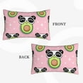 thumbnail image 4 of Bingfone Panda Avocado Standard Size Pillowcase, Long Staple Pure Cotton Envelope Closure Pillow Cover,16"X24", 4 of 9