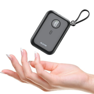 10000mAh Mini Power Bank with Cables, 20W Fast Charging Portable Phone Charger Compatible for iPhone & Android
