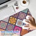 thumbnail image 4 of Long Mouse Pads for Desk,Multicolor Ethnic Mandala Pattern Desk Mats on Top Of Desks, Desk Mouse Pad Extra Large with 3mm Non-Slip Base and Stitched Edge for Gaming,Office,Work,Home 31.5"x11.8", 4 of 6