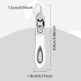 thumbnail image 3 of Proof Stainless Steel Nail Clipper with 180 Wide Angle Bevelled and Extended Handle for Thick Nails, 3 of 5