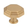 thumbnail image 1 of Topex Design 10819B0903 Octagon Cabinet Knob - Matte Brass, 1 of 1