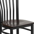 thumbnail image 6 of Flash Furniture HERCULES Series Black School House Back Metal Restaurant Chair - Walnut Wood Seat, 6 of 11