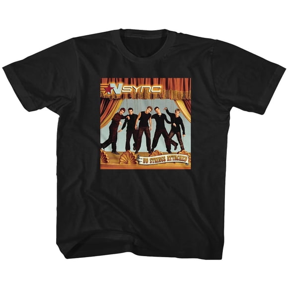 Nsync T-Shirt Noir pour Jeunes Sans Cordes