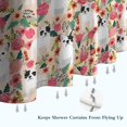 thumbnail image 6 of Cute Cartoon Rose with Dog Bulldog Shower Curtain 72"x84" ,Bathroom Decorative Shower Curtains Set with 12 Hooks,Modern Waterproof Washable Shower Curtain, 6 of 6