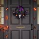 thumbnail image 4 of Halloween Simulation Skull Wreath Christmas Balls Scary Party Decoration Door Hanging Purple Wreath Rattan Circles, 4 of 5