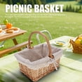 thumbnail image 3 of Canasta De Picnic De Mimbre, Cestrín De Picnics Vacío Forraje Desmontable Y Espacioso Capacidad Tejida A Mano Para Acampar, Picnic, Jardín, Pascua, 3 of 7