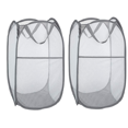 thumbnail image 1 of Gray Foldable Laundry Hamper 36*58cm (2 Pieces), Laundry Storage Basket Dirty Hamper Storage Bucket Round Storage Bucket Compatible for Home Organizer, 1 of 5