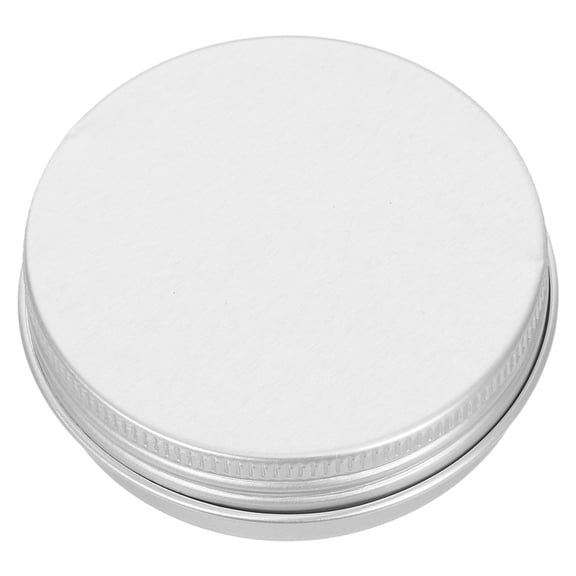 LEORX Round Aluminum Tin Jar Set of 2 Refillable Containers with Screw Top Lids for Cosmetics, Lip Balm, Cream, Candy, Powder, and Tea