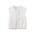 thumbnail image 6 of Shihyeh Womens Tie Front Vest Top Floral Embroidered Eyelet Tank Tops Sleeveless Going Out Shirts, 6 of 9