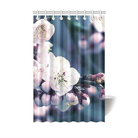 XDDJA Romantic Sakura Shower Curtain Waterproof Polyester Fabric Shower ...