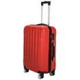 thumbnail image 2 of Lightweight Luggage Sets, 20 inch 24 inch 28 inch Plastic Suitcase with Spinner Wheels, Red, 2 of 3