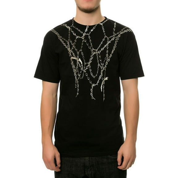 ROOK Mens The Ball-Up Graphic T-Shirt, Black, Large
