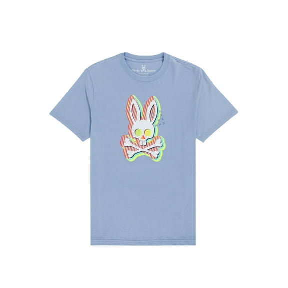 Psycho Bunny Ethan Deco Bunny Men's Big and Tall Tee ShirtDeco BlueXLT