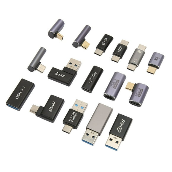 USB Adapters, Safe Stable 16 Pieces USB 3.0 3.1 Type C USB Converters for Peripherals