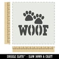 thumbnail image 2 of Woof Dog Paw Prints Fun Text DIY Cookie Wall Craft Stencil - 11.5 Inch, 2 of 5