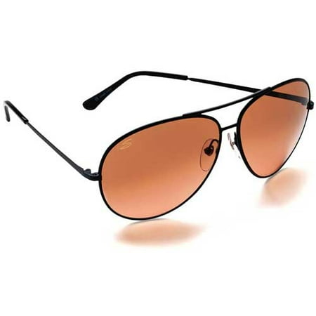 Serengeti Classic Sunglasses - 5222 Aviator Sunglasses Large Aviator Matte Black Frames Photochromic
