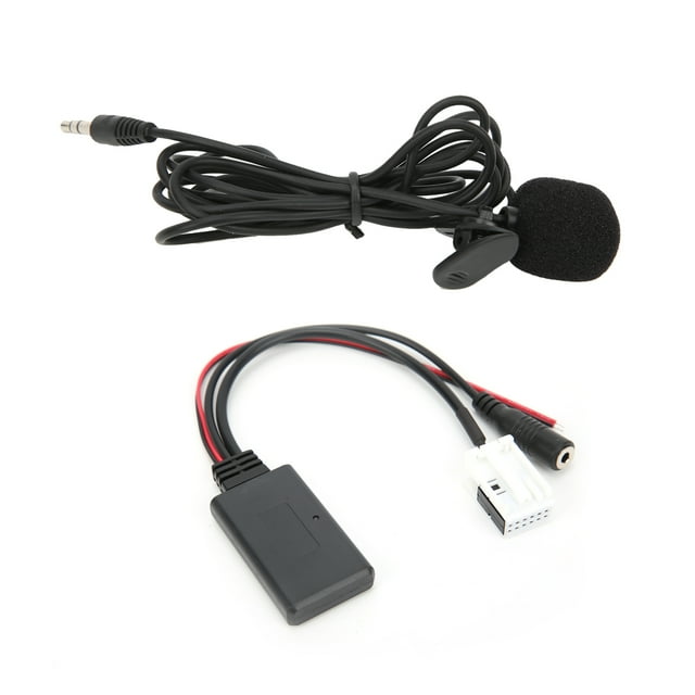 Adaptador Bluetooth AUX, BOROCO Bluetooth 5.0 Adaptador de cable AUX Manos libres con reemplazo de micrófono para Berlingo/Jumpy/C2/C5