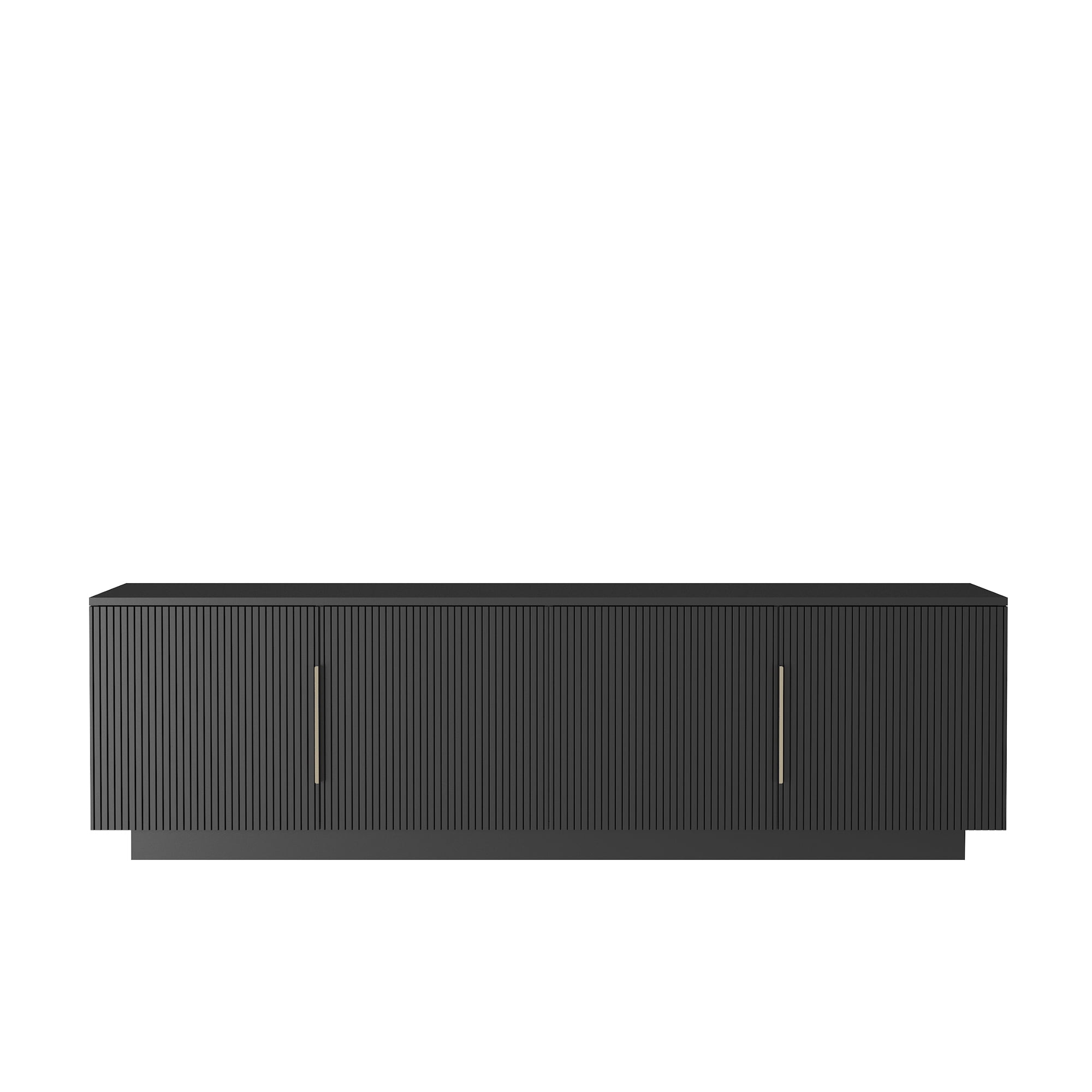 Aukfa LED TV Stand for TVs up to 75",Modern TV Cabinet Entertainment Center W/16-Color Lights for Living Room & Bedroom,Black