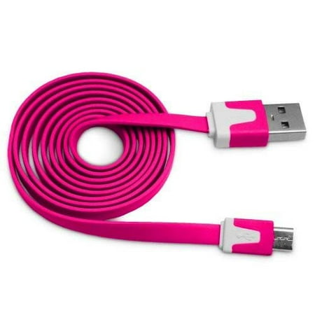 Orange Cable Power Cable - Importer520 3m 10 Ft (Extra Long) Micro USB Data Sync Charger Cable for LG Enlighten Android Phone (Verizon Wireless) Samsung, HTC, Motorola, Nokia, Kindle, MP3, Tablet and more - PINK