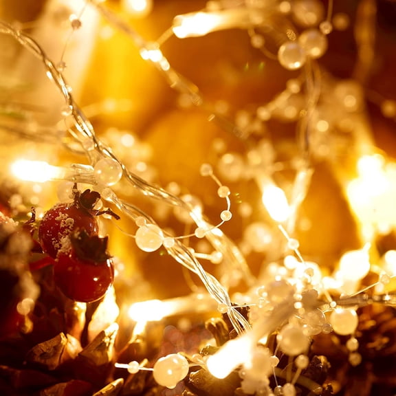 LED Pearl Berry Beaded Garland String Light 10FT 30 LED Light for Indoor Outdoor Festive Birthday Party Wedding DIY Home