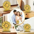 thumbnail image 4 of Wooden Sunflower Plaque Decor Wood Sunflower Desk Decor Home Tabletop Ornament for Desktop Bookshelf Classroom Present, 4 of 11