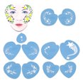 thumbnail image 6 of 5pcs Face Paint Stencils Face Paint Stencils Kit PET Adults Reusable Painting Template Stencils Template Body Painting Template Stick for Halloween Party Cosplay Supply, 6 of 9