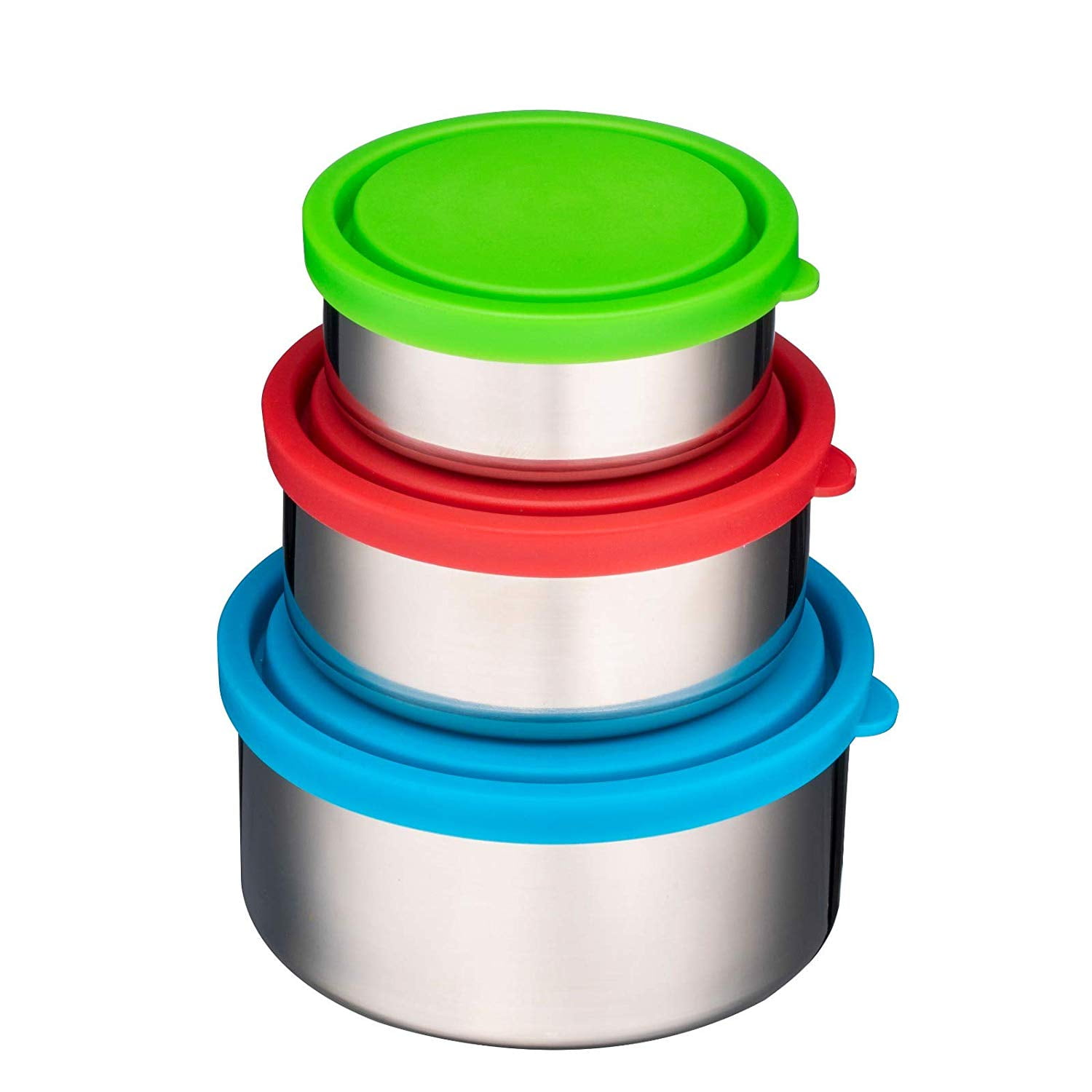 Bruntmor Trio Nesting 18/8 Stainless Steel Food Containers with Leak
