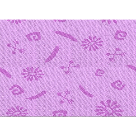 Ahgly Company Indoor Rectangle Patterned Blossom Pink Area Rugs, 4' x 6'