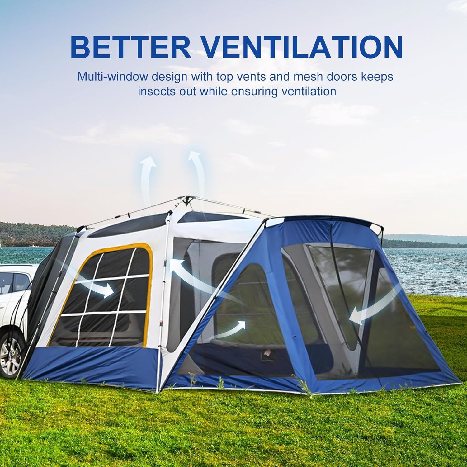 MOPHOTO SUV Tents for Camping 6-8 People, 10x10ft SUV Tent