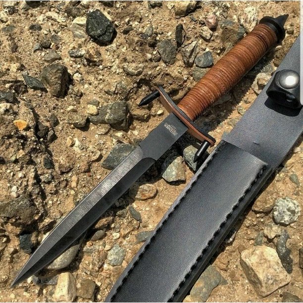 12.5" Hunting Knife Brown With Sheath