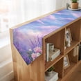 thumbnail image 4 of Purple Lavender Table Runner Linen Burlap Table Runner 90 Inches Long Spring Watercolor Country Wildflowers Dresser Scarves for Kitchen Island Coffee Dining Party Wedding Holiday Decor 13"x90", 4 of 8