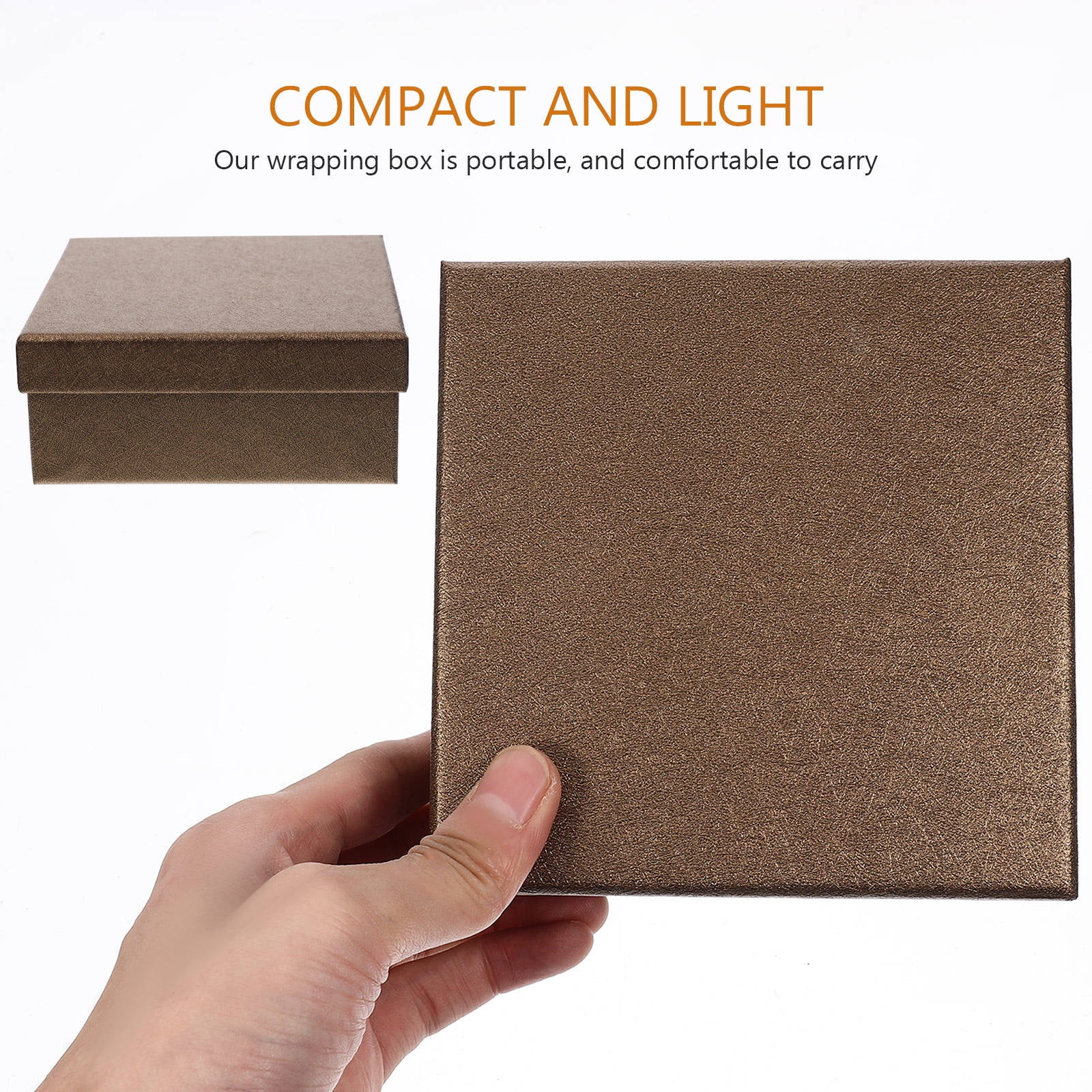 KALLORY 10Pcs Creative Paper Box Coffee Thick Cardboard Reusable for Ties