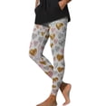 thumbnail image 3 of Visit the JURANMO Store Womens Stretch Yoga Pants Heart Print High Waist Gym Workout Leggings Buttery Soft Casual Spring Tight Pant Valentine Day Gifts White S, 3 of 10