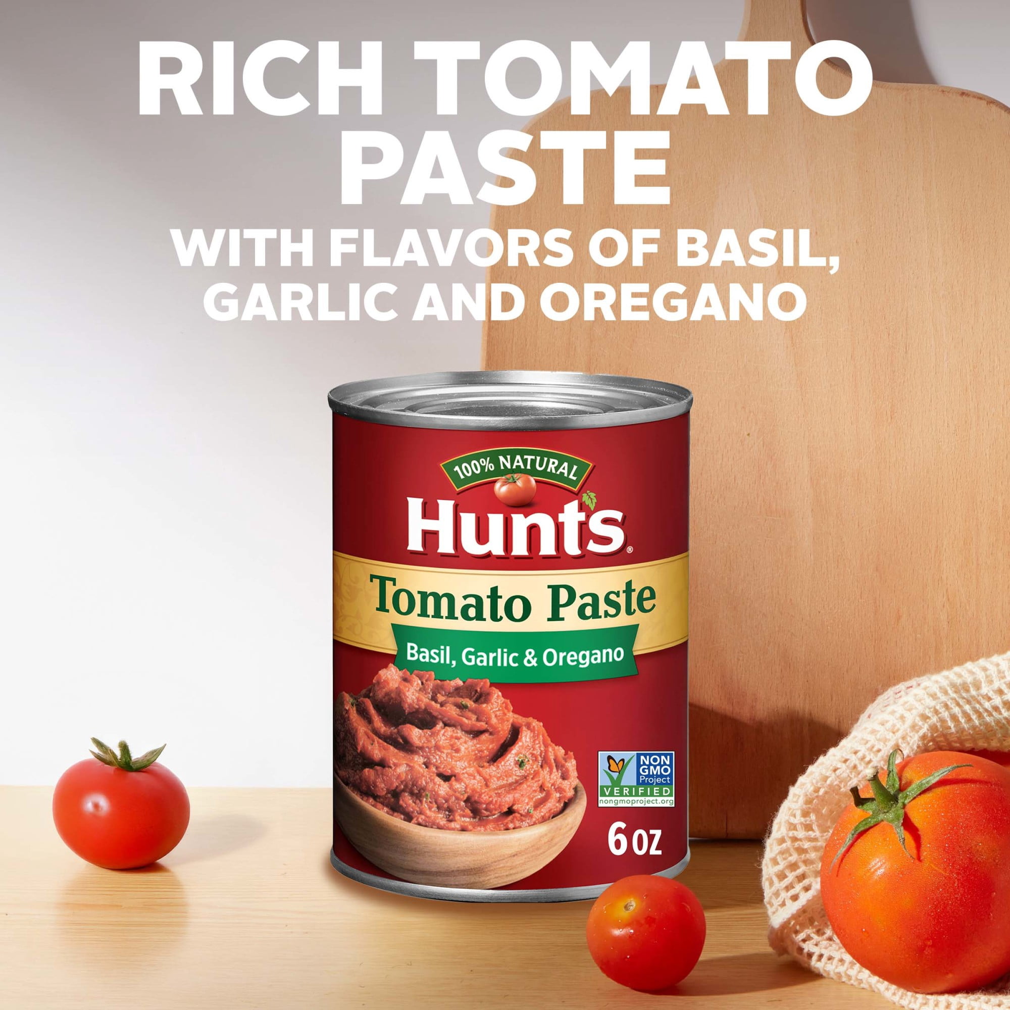(24 pack) Hunt’s Tomato Paste with Basil, Garlic and Oregano, Perfect for Chili & Soups, 6 oz. Can