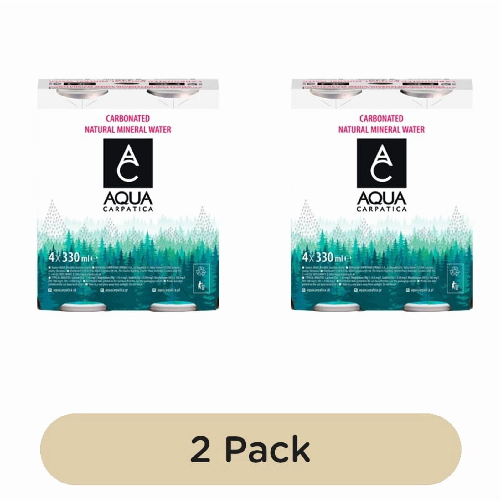 Aqua Carpatica Sparkling Natural Mineral Water 4 x 330ml, British Import (Pack of 2)