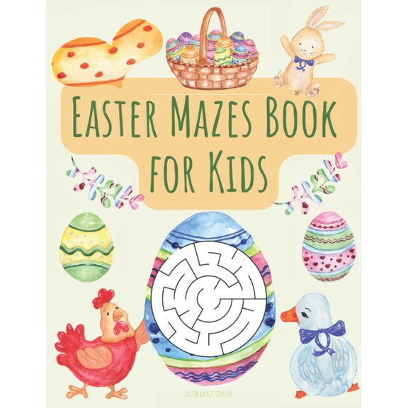 Pre-Owned Easter Mazes Book for Kids: Easter Basket Stuffers: 150 Mazes of 3 Difficulty Levels: Activity Book for Kids, 9798424547829, , Paperback,