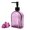 Purple, variant on 1Pack Glass Soap Dispenser , 400ml/13.5oz Multifunctional Pump Bottle , for Hand Soap, Dish Soap, and Lotion ,Bathroom and Kitchen Accessories, Countertop Decor, Brown