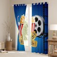 thumbnail image 3 of Manfei Vintage Movie Black Out Curtains for Kid, Theater Film Popcorn Curtains Pack of 2 (42x63 Each), Cinema Trictet Bedroom Curtains, Curtains and Drapes Home Decor, 3 of 6