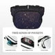 thumbnail image 5 of Fotbe Gold Black Glitter Cangurera Cuadrada con Estampado de Doble Capa, Bolsa de Cintura Ajustable Mini para Hombres y Mujeres, 5 of 9