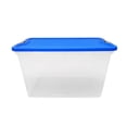 thumbnail image 5 of Homz 64 Qt Secure Latch Large Storage Container Bin w/ Blue Lid, Clear (6 Pack), 5 of 11