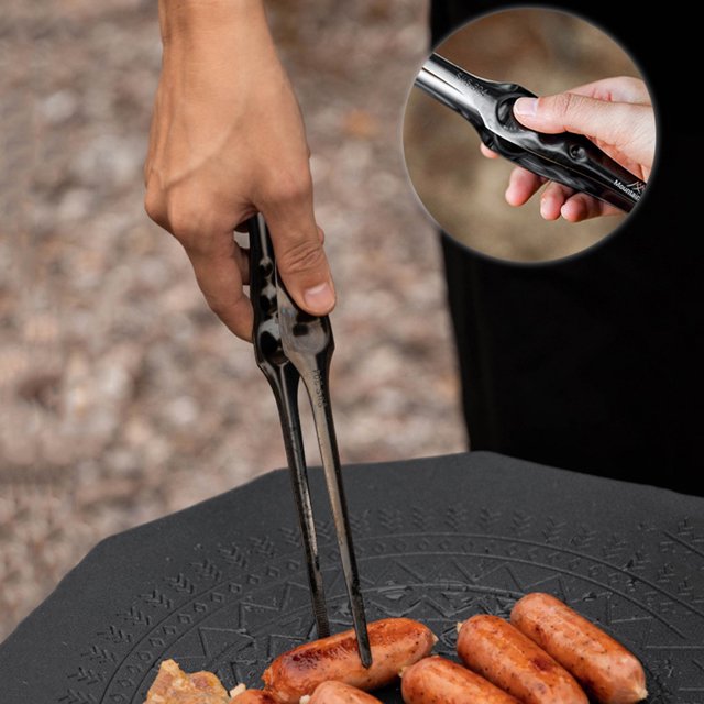 Pinza Para Barbacoa Clip de pinzas para alimentos de barbacoa de acero inoxidable, pinzas de cocina portátiles para barbacoa, ligeras