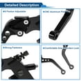 thumbnail image 4 of Palancas de freno y embrague cortas para Honda, Kawasaki, Suzuki y Yamaha, ajustables, palanca de freno de motocicleta de aleación de aluminio, negro sólido, 4 of 6