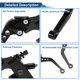 thumbnail image 4 of Palancas de freno y embrague cortas para Honda, Kawasaki, Suzuki y Yamaha, ajustables, palanca de freno de motocicleta de aleación de aluminio, negro sólido, 4 of 6