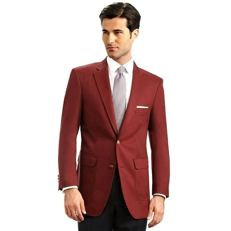 Men's Elegant Modern 2 Button Notch Lapel Blazer - Walmart.com