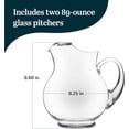 thumbnail image 3 of Acapulco Large Glass Pitcher Set of 2, 89 Oz, Clear, Tall Bubble Glass Pitchers with Handle, Modern Drink Pitchers for Iced Tea, Punch and More, 3 of 9