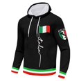 thumbnail image 4 of Valora Men Sweatshirt Men's Hoodies Sweatshirts Stylish Italian Print Letter Hoodie For Men Comfortable Casual Wear With Adjustable Drawstring And Soft Fabric Ideal For Year Round Fashion Black 5XL, 4 of 4