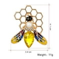 thumbnail image 2 of 1pc Fashion Bee Brooch Oil Drop Design Womens Insect Jewelry Stylish Corsage Pin, 2 of 4