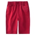 thumbnail image 7 of FSYBOA Boys Cargo Shorts, Knee Length Casual Summer Elastic Waist School Uniform Shorts Wine Size 13-14 T, 7 of 7