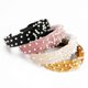 thumbnail image 4 of 4 diademas de perlas para mujer, diadema con cuentas, antideslizante, con nudo superior ancho, diadema negra, blanca, rosa y dorada con perlas, accesorios para el cabello, 4 of 5