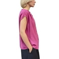 thumbnail image 7 of UAMVSH Womens Button Down Shirt Casual Sleeveless T-Shirt Summer Pleated Crewneck Loose Fit Tops Beach Vacation Outfits, 7 of 7